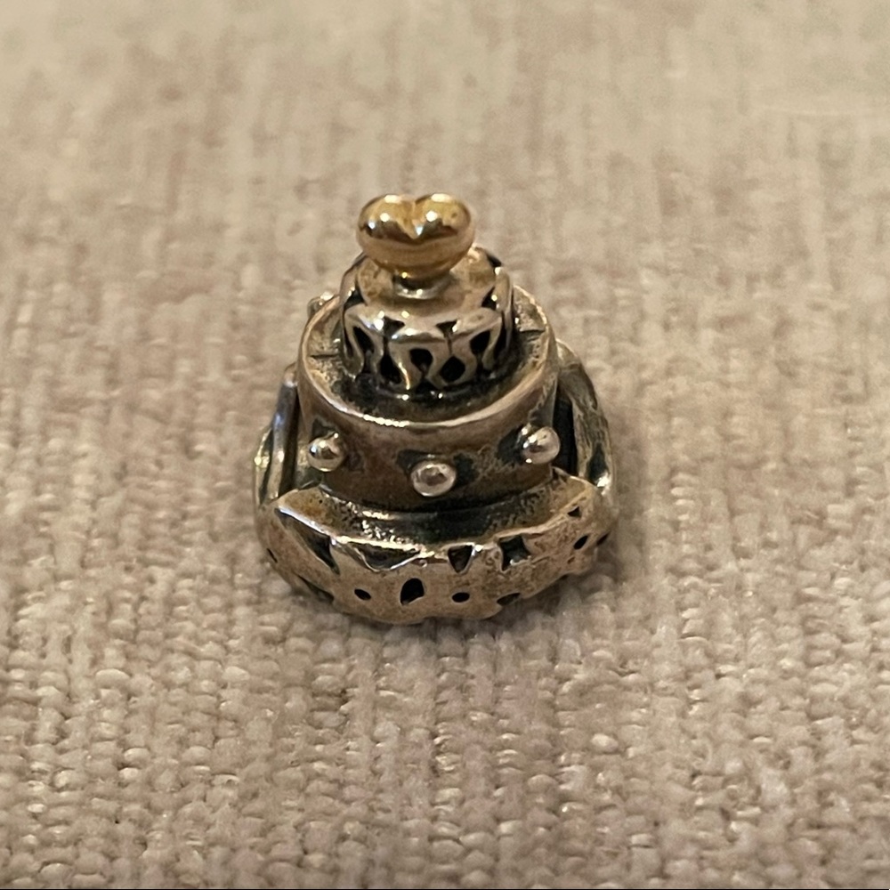 Pandora two-tone Birthday Cake Charm